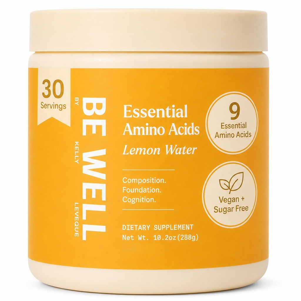 Fi bine de Kelly Essential Amino Acids Lemon pulbere Suplimentul de plante-Based (10.2oz) BCAA 9 EAA