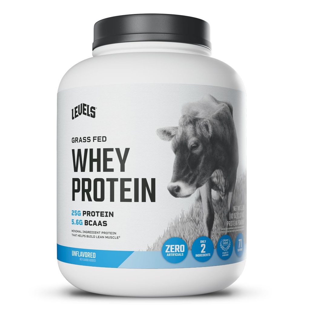 Nivele Iarba Pudră de proteine Fed Whey, Nu Artificiale, 25G de proteine, Nearomat, 5LB