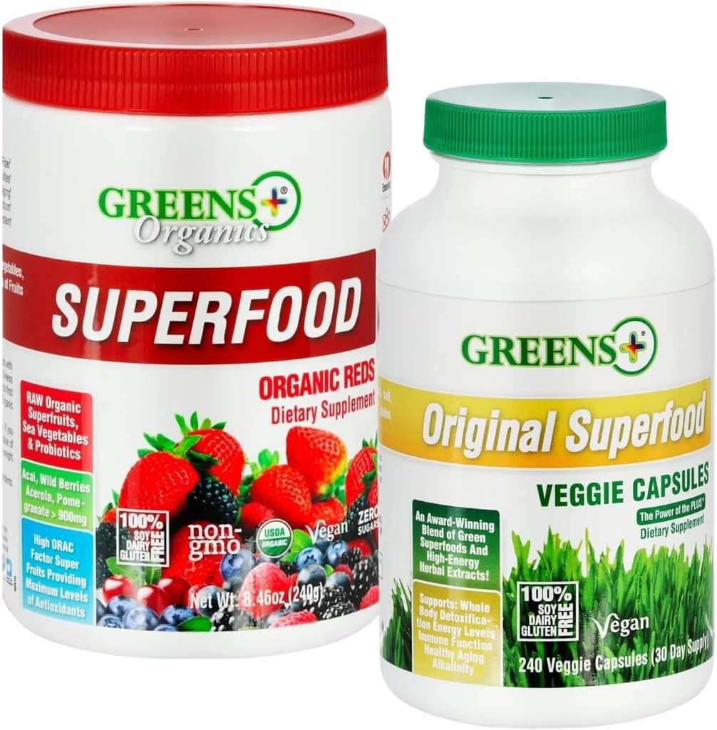 Verzi. Reds organice Superfood Powder Capsule organice Super Veggie