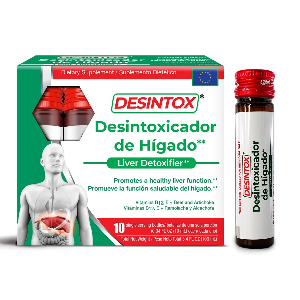 Supliment de suport hepatic, 10 injectii cu lichid - Detoxifiere hepatica Formula cu rădăcină de sfeclă, frunze de anghinare, colină, inositol, vitamina B12 și E - Supliment de ajutor sanitar pentru bărbați și femei