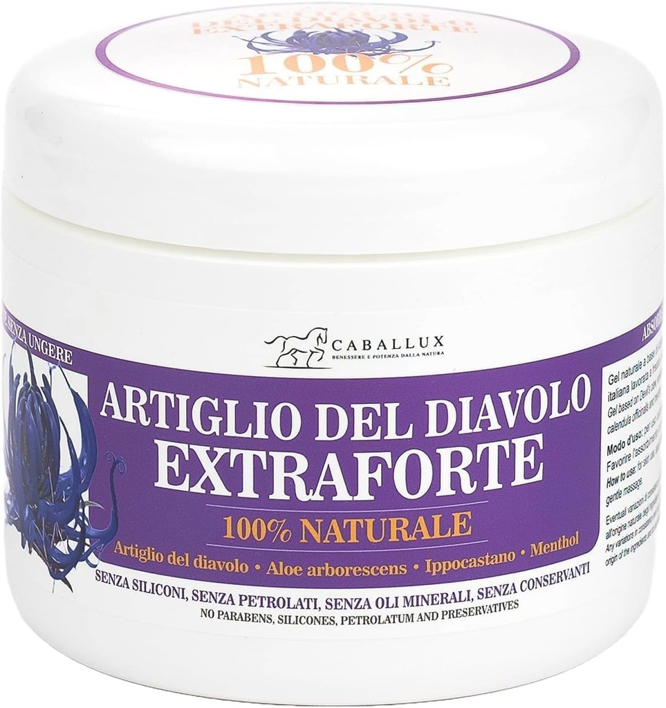 Gheara diavolului puternic Gel 100% naturale - imbogatit cu italian Aloe Arborescens, Castană cal, Mentol pentru mușchi și articulații - 17 Oz