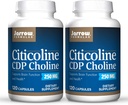 Jarrow Formulas Citicoline (CDP Choline) 250 mg - 120 capsule, Pachet de 2 - Suportă sănătate cerebrală și performanță de atenție - până la 240 Serviri totale