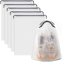 Hidroizolant Travel cordon saci pantofi pentru ambalare, depozitare, de călătorie esenţiale pentru bărbaţi şi femei, 15,7 x 11,8 inch, Clear, 5 piese