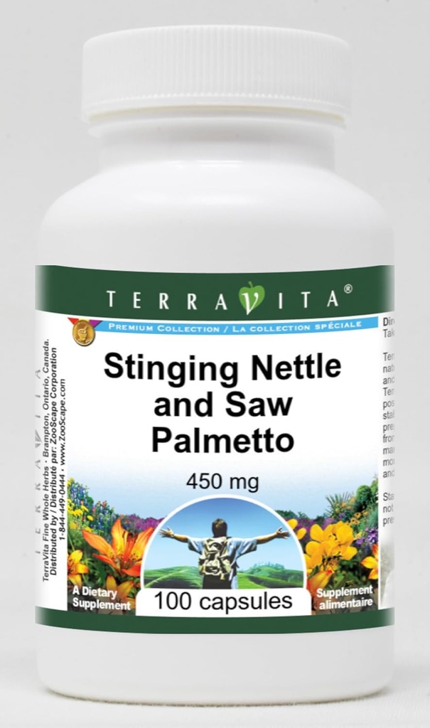 Stinging Nettle şi Saw Palmetto - 450 mg (100 capsule, ZIN: 513889)