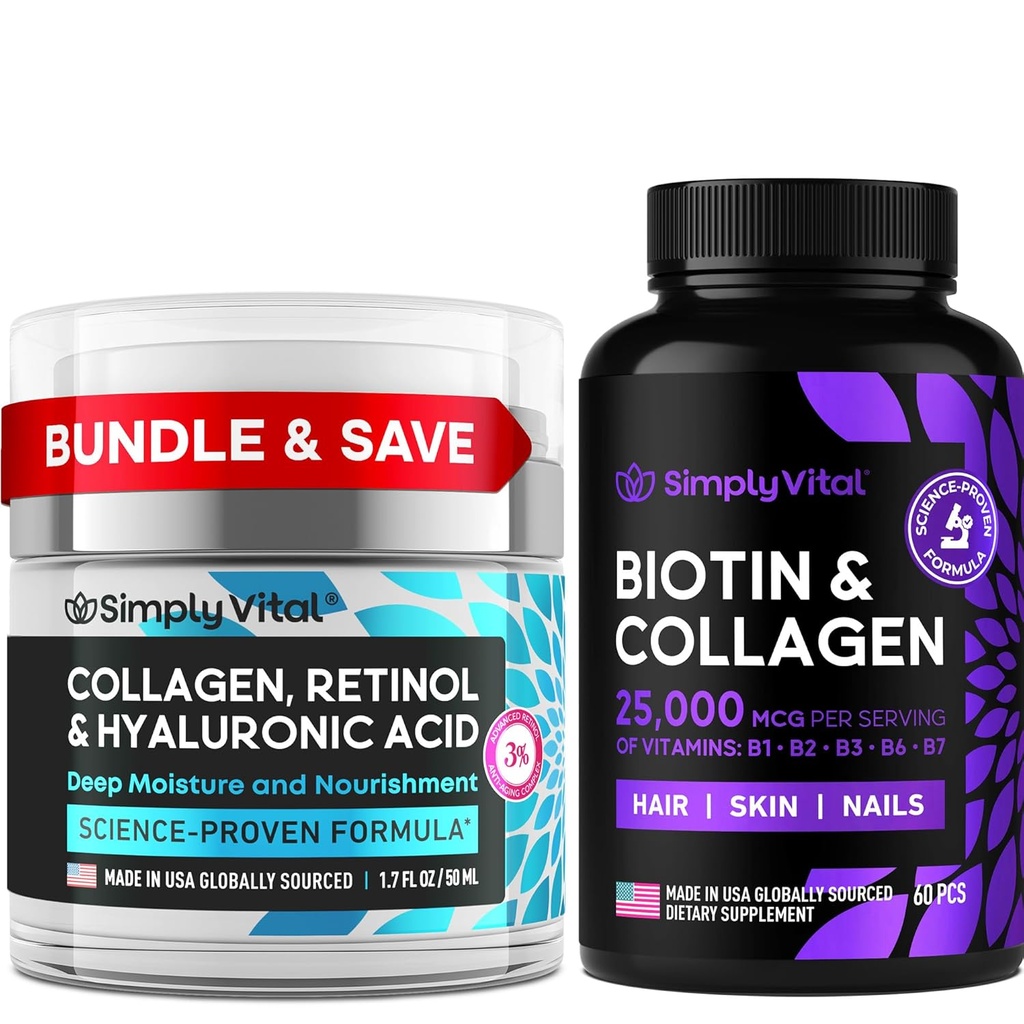 Pur și simpluVital Biotin, Colagen & Retinol Bundle 