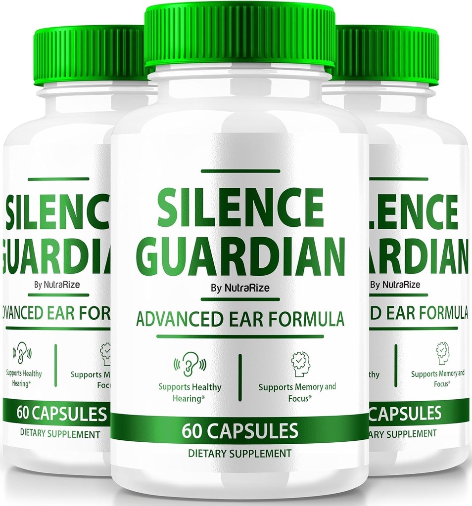 (3 ambalaj) Silence Guardian - Advanced Ears Formula, Formula oficială pentru 360 suport auditiv, Toate ingredientele naturale pentru a menține sănătatea auditivă, SilenceGuardian Review (180 capsule)