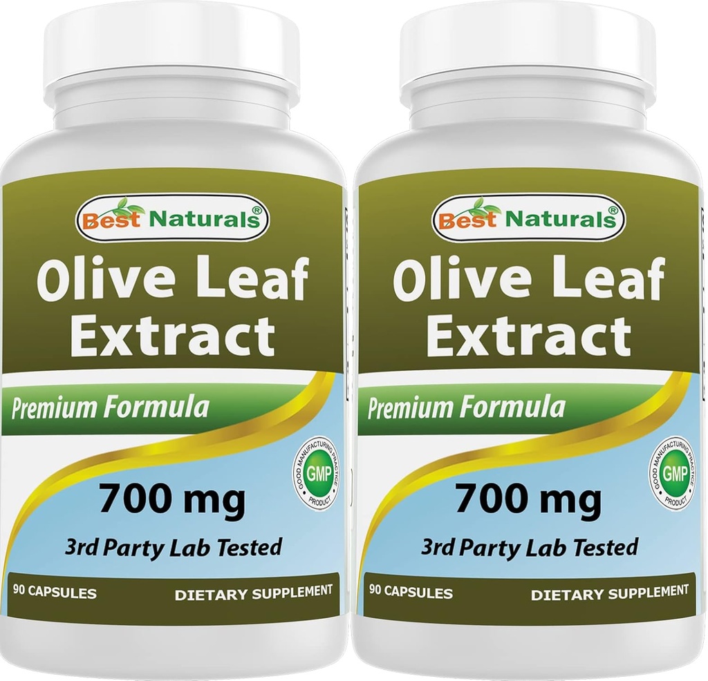 Cel mai bun Naturals 2 ambalaj extract de frunze de măsline 700mg 90 capsule (total 180 capsule)