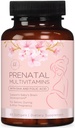 Vitamine prenatale pentru femei cu acid folic & DHA, suport pentru dezvoltarea creierului cu Folate & Omega 3, Multivitamine cu vitamina A, C, D, B6, B12 & Fier, Supliment de sarcină - 60 Softgels
