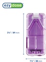 Doză Ezy Pill Cutter și Splitter cu Dispenser, Cuts Pastile, Vitamine, Tablete, Lama de oțel inoxidabil, Travel Sized, Culori Vary mai (Pachet de 2)