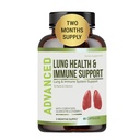 Lung Health & Immune Supplement - Lung Cleanse și Detoxifiere cu vitamine imune pentru plămâni mai buni, apărare imună, Plămâni clare și respirație profundă, inclusiv Quercetin & Cordyceps. Două luni de aprovizionare