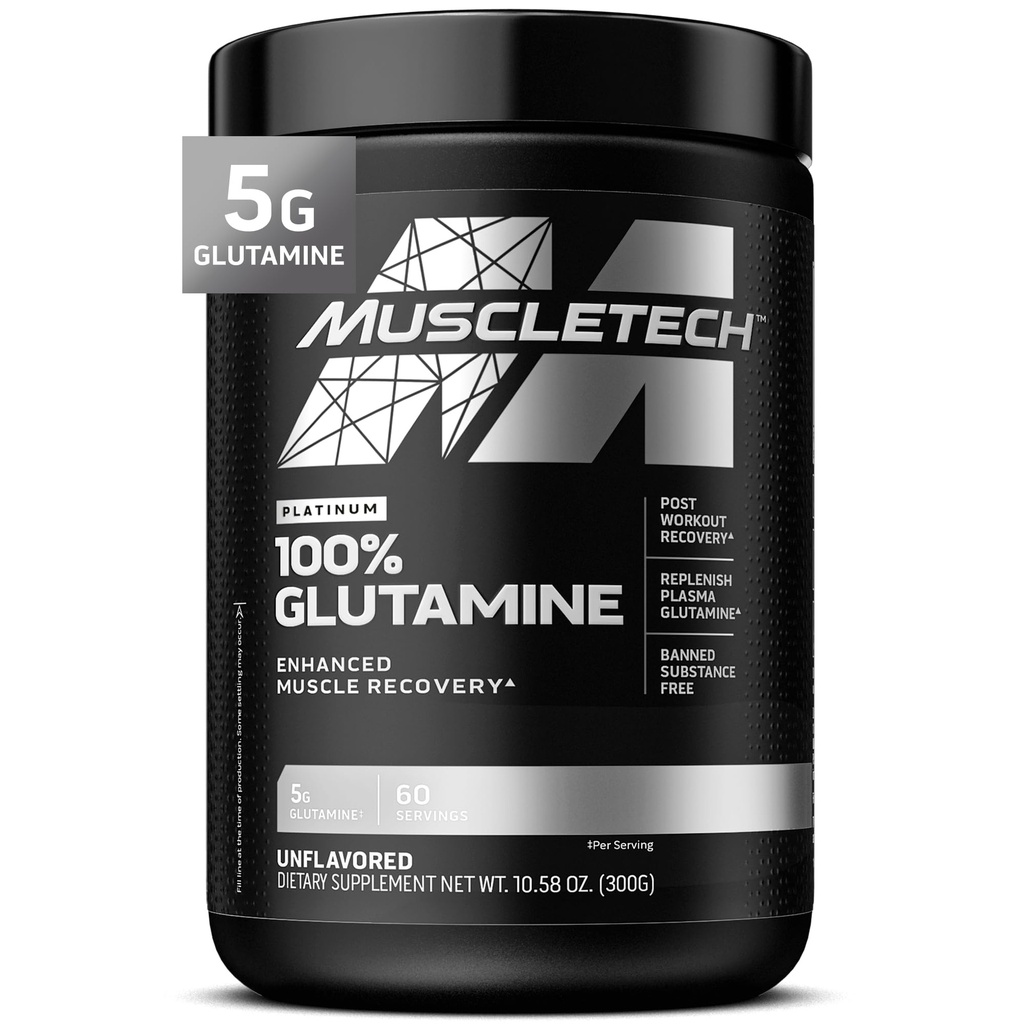 Muscletech 100% L-Glutamina pulbere pentru recuperarea musculara imbunatatit - L Glutamina musculare Constructor & energie stimularea Supliment nutritional pentru barbati si femei - Nearomate, 60 Serviri