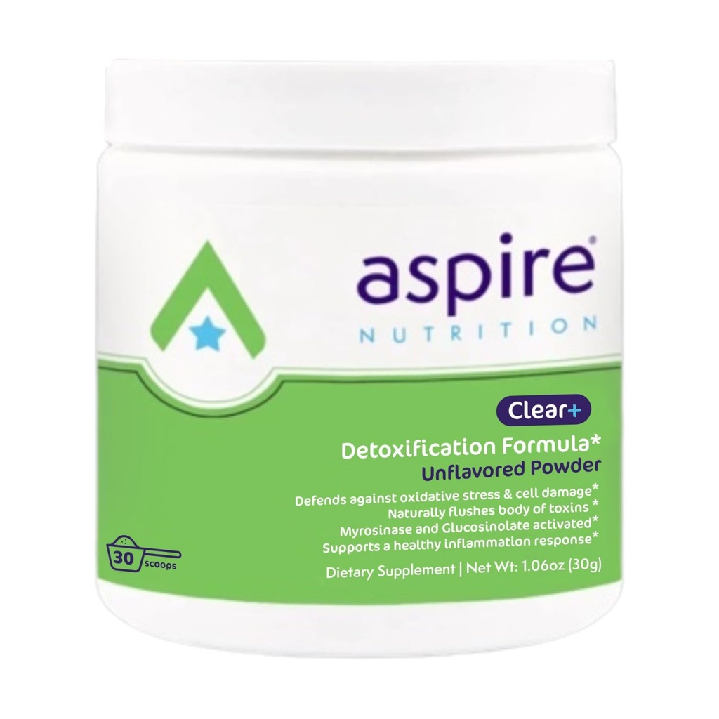 Aspire Nutriție Detoxificare Bio-Clear 30 zile Aprovizionare Supliment alimentar Pulbere fără aromă