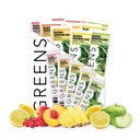 Clean Simple Eats Greens Variety 10 Pack, Greens Powder Mix, Packed with Superfoods Chlorella & Spirulina, Include 5 arome delicioase: Peachy, Green Apple, Raspberry Lemonade, Sweet Lemon & Tropical