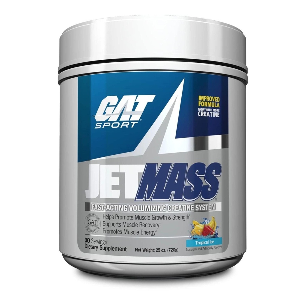 GAT SPORT JetMass Fact-Actioning Sistem de volumizare a creaturilor, 30 Servings (Tropical Ice)