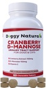 Cranberry D-Mannose pentru câini și pisici Infecția cu tractul urinar Suport previne și elimină UTI, Infecția vezicii urinare Suport renal, Antioxidant (Single Putere comprimat, 60 Număr)