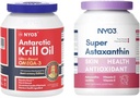 Krill Omega 3 1000 mg softgels și astaxanthin 12 mg suppelments antioxidante Bundle