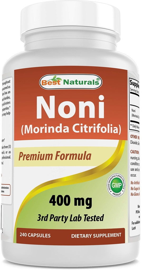 Cele mai bune naturi Noni 400 mg 240 capsule