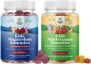 Bundle of Kids Magneziu Gummies - Supliment pentru sănătate nervoasă, mușchi și suport cardiac sănătos, și plante pe bază de copii Multivitamine Gummies - Multivitamine pentru Suport Imunitate cu vitamine A C D3 E B