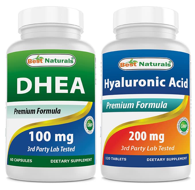 Cele mai bune naturale DHEA 100mg & Acid hialuronic 200 mg