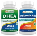 Cele mai bune naturale DHEA 100mg & Acid hialuronic 200 mg