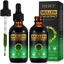 Mullein Drops, Mullein Leaf Extract, Organic Mullein Leaf Tincture Herbal Supplement, fără aditivi Mullein Extract picături 2 fl Oz, 2 cutii