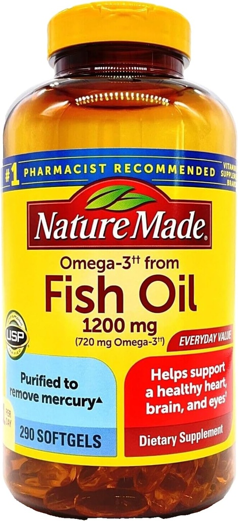 Produs Natura Omega-3 din ulei de pește 660 mg EPA + DHA, 290 Softgels