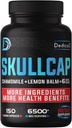9in1 Skullcap Herb Supliment 5 luni Pentru somn sănătos, Mood & Immune - 6500 mg concentrat cu musetel, Lemon Bals, Pasiune Flori, Ashwagandha & mai mult, Non-GMO, Gluten-Free, 150 Vegan capsule