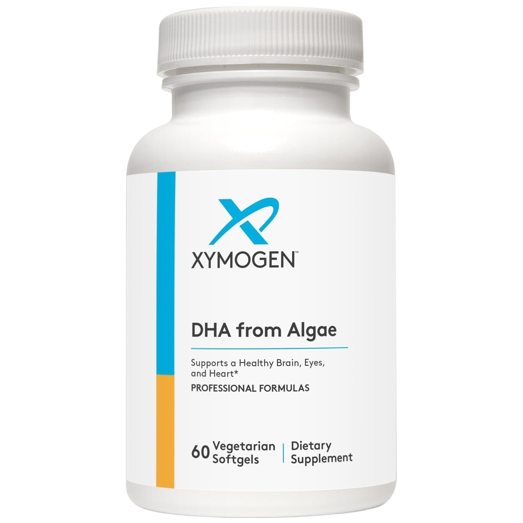 XYMOGEN DHA din Algae - DHA Omega-3 Supliment - Suporturi creier, ochi, inimă + Immune Health (60 Softgels)