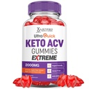 Ultra Quick Keto ACV Gummies Extreme 2000MG Ultraquick Keto Gummies Apple Cidru Oţet Formulat cu rodie Beet Juice Powder B12 Vegan Non OMG 60 Gummys