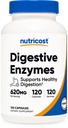 Enzime digestive Nutricost 620 mg, 120 capsule - Supliment complet de enzime digestive