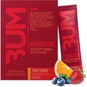 RAW Electroliti Powder Hydration Drink Packets, BUM Hydrate (Frut Punch, 20 Servings) - Electrolit Hidratare Pachete suporta functia musculara & rezistenta - Keto gratuit Electroliti Pachete pulbere