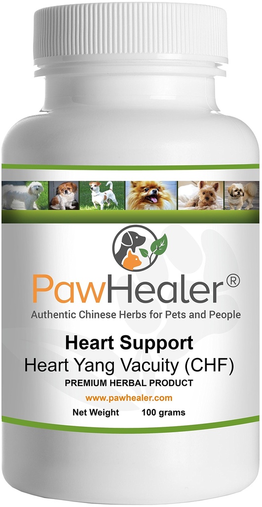 Suport cardiac - Vacuitate inima-Yang (CHF) - Tuse, Gagging, Wheezing Datorită condiției cardiace - 100 Grams-Herbal pulbere-Remedie pentru câini și animale de companie