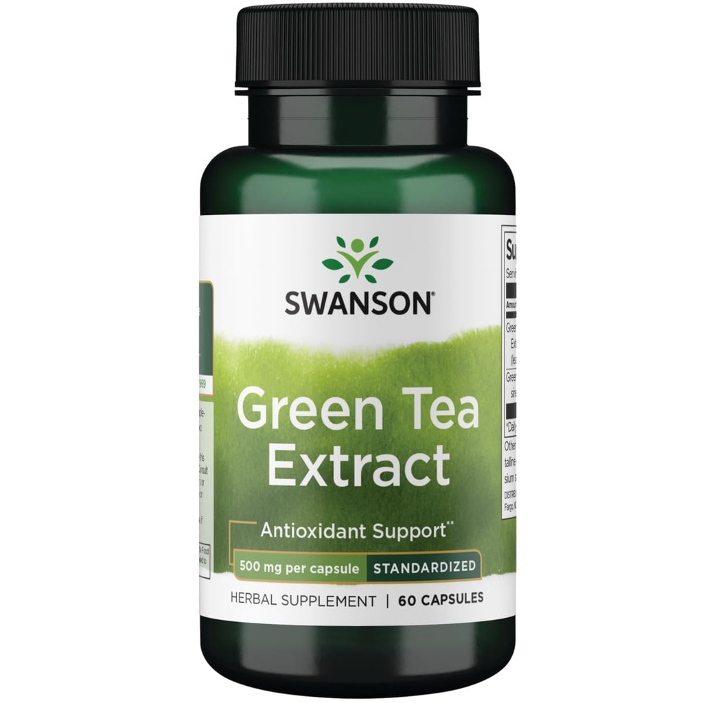 Swanson extract de ceai verde 500 Milligrame 60 capsule