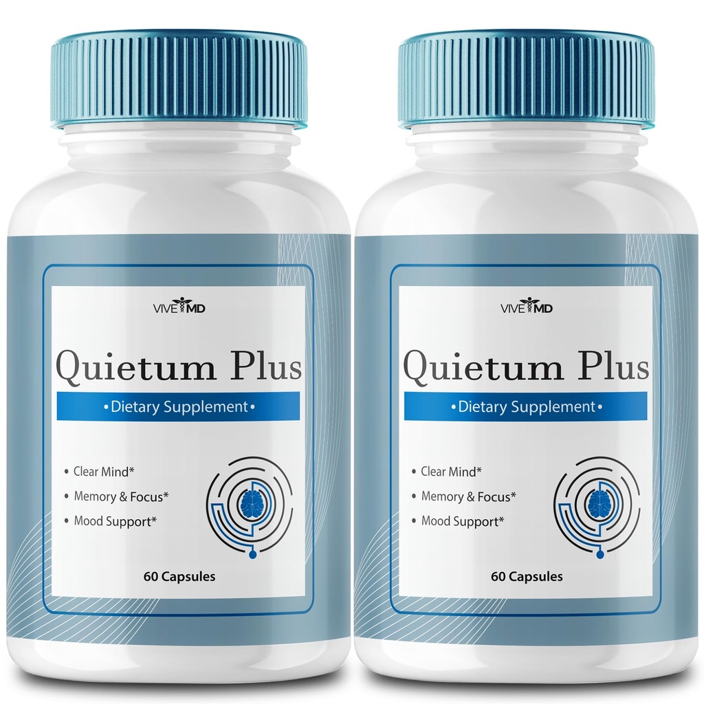 VIVE MD Linişte Plus Tinitus Relief pentru urechi inelare - Ureche rapidă inelare ajutor, clar tinitus, şi Holistic Tinitus Tratamentul cu 60 capsule pe flacon (2 ambalaj)