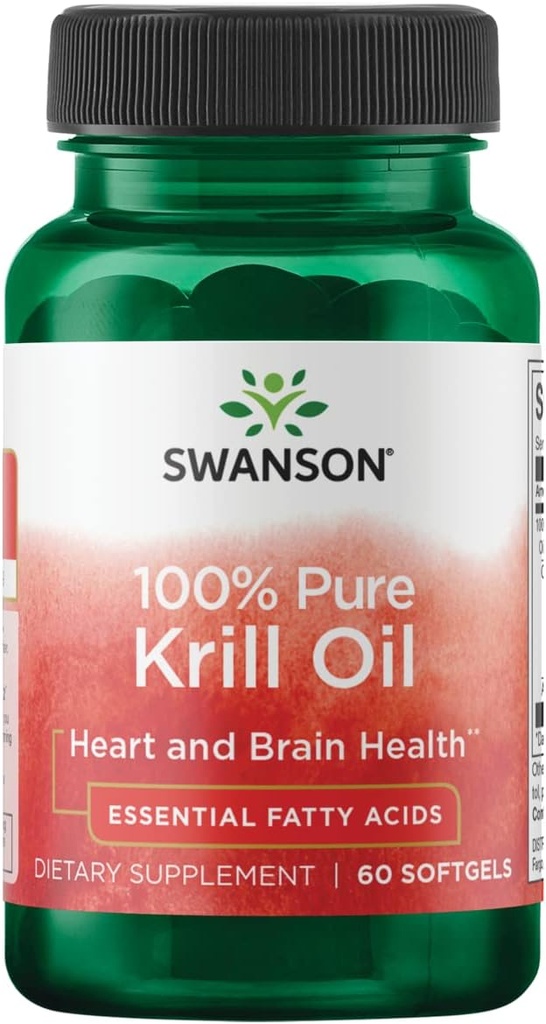 Swanson 100% ulei pur Krill 500 Milligrame 60 geluri