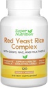 Super Nutritie Red Yeast Rice Complex cu organic Red Yeast Rice, N-Acetyl Cysteine, Coenzima Q10, si Milk Thistle Extract, 120 Veggie Capsule