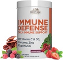 ŢARA Ferme de apărare imună Superfoods, Suplimentul de sprijin imun, Vitamina C cu Black Elderberry, Echinacea, Turmeric, Sprijină Hidratarea, cu Probiotice şi Prebiotice, Aroma Berry, 40 Serviri