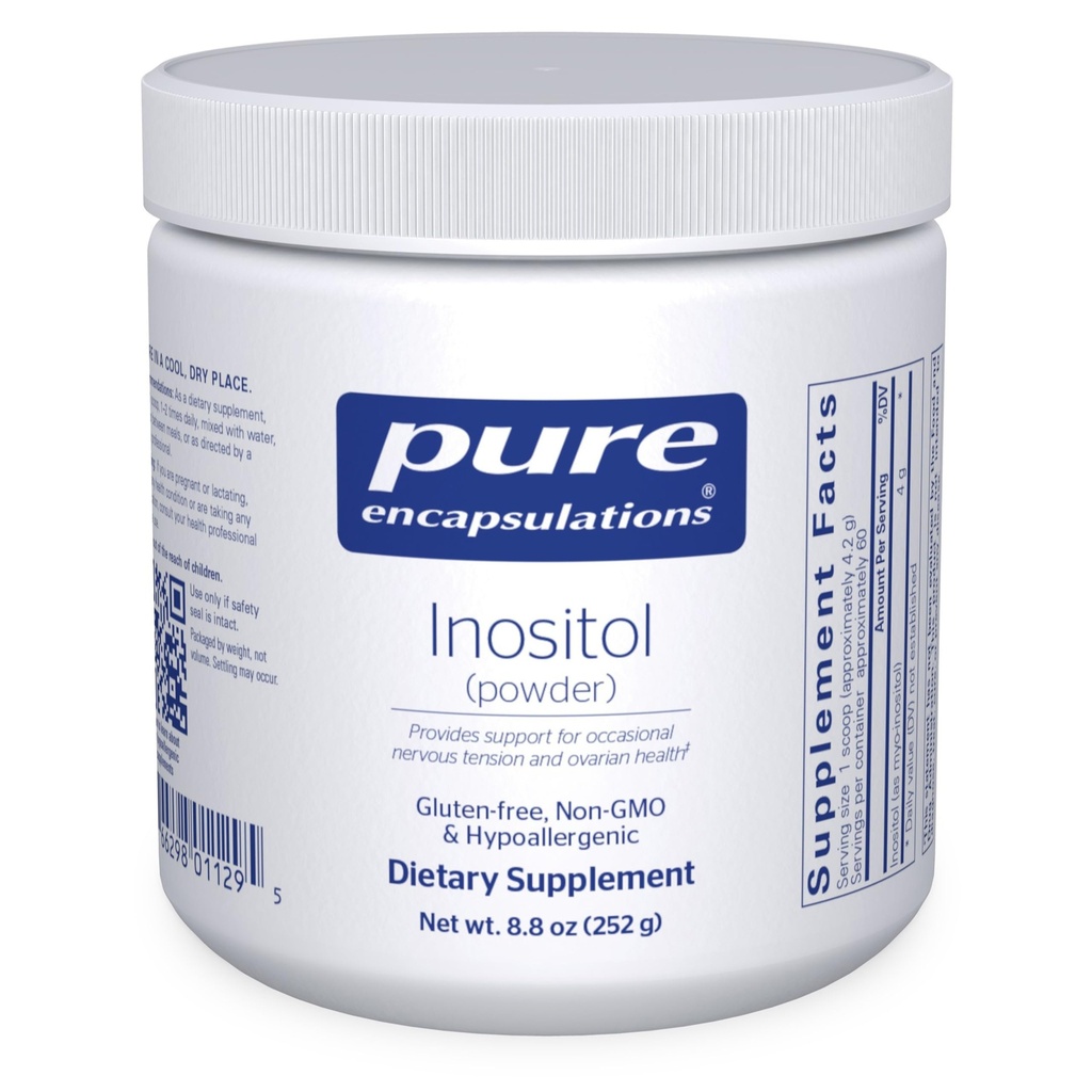Encapsulations Pure Inositol (Powder) - Supplement to Support Energy, Nervos System & ovarian function* - with Myo-Inositol - 8.8 Ounces