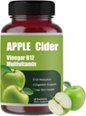 Cidru de mere Gummy-Apple Oţet de cidru B12 Multivitamine, Cidru de mere naturale Oţet Gumies - Vinagre de Sidra de Manzana Gomitas - Vegan & Gluten-Free - 60 Gume (1)