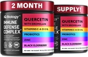 Quercetin cu Bromelain - Premium Querbetin Bromelain Capsule pentru Suport Imunal* - Bromelain Querbetin Supliment - Non OMG Querbetin - 2 cutii (120 capsule)