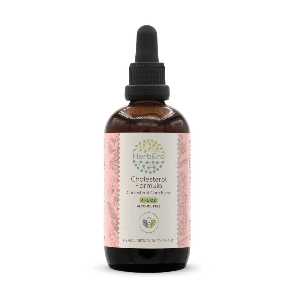 HerbEra Cholesterol Formula B120 Extract fără alcool Tincture Anghinare Leaf, Hawthorn Leaf and Flower, Fennel Seed, Turmeric Root, Ashwagandha Root, Amla Berry. Colesterol de îngrijire Blend 4 Fl Oz