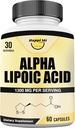 Alpha capsule cu acid lipoic 1300 mg per servire - 30 Serviri per flacon - Suport antioxidant pentru sănătatea generală