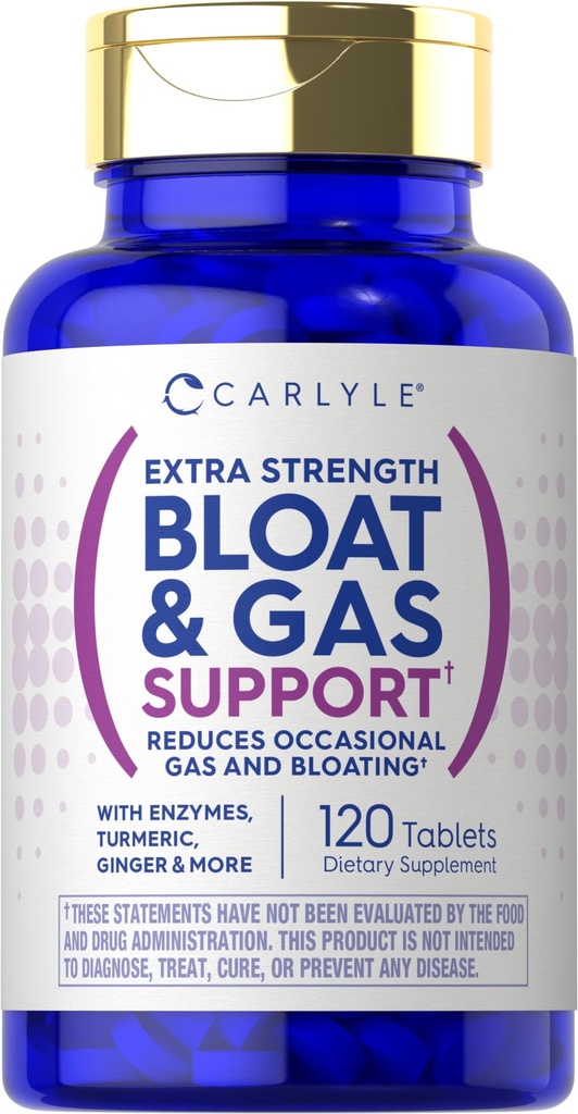 Carlyle Bloat & Gas Support for Men & Women 120 Tablets 