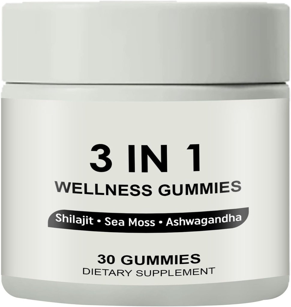 3 din 1 Gumă de mestecat, 3 din 1 Gumă Shilajit pentru bărbaţi, Gumii Pure Shilajit Wellness (Shilajit + Sea Moss + Ashwagandha), Gume Shilajit pentru bărbaţi, Non-GMO
