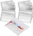 Deke Home - 250 Pack Pungi de pastile clare reutilizabile (4x2.75 in), Poșe de medicamente de călătorie cu eticheta Write-On, BPA-gratuit Organizator de pastile de unică folosință pentru medicamente, vitamine și suplimente