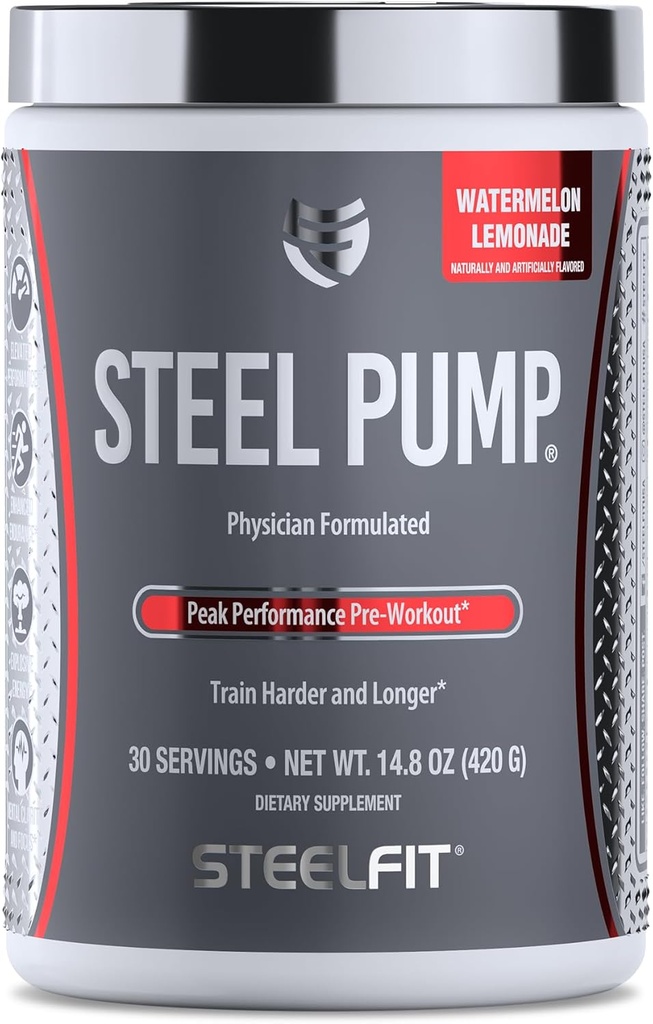 SteelFit Steel Pompa de pre-avansat Pudră de antrenament și Pulverizare Supliment 