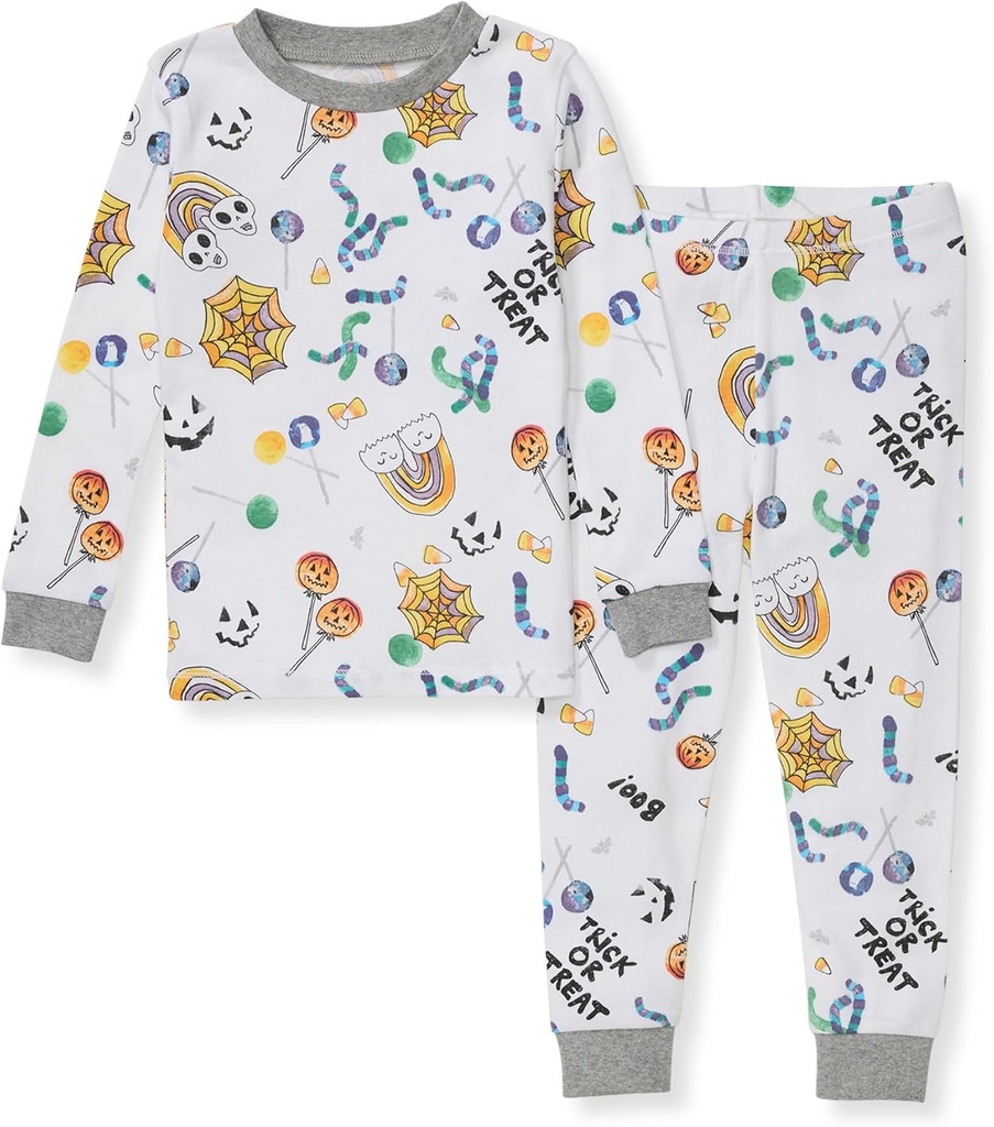 Burt's Bees Baby Infant, Little and Big Girls' 2-Piece Long Sleeve Tee and Pants Cotton Pijama Set