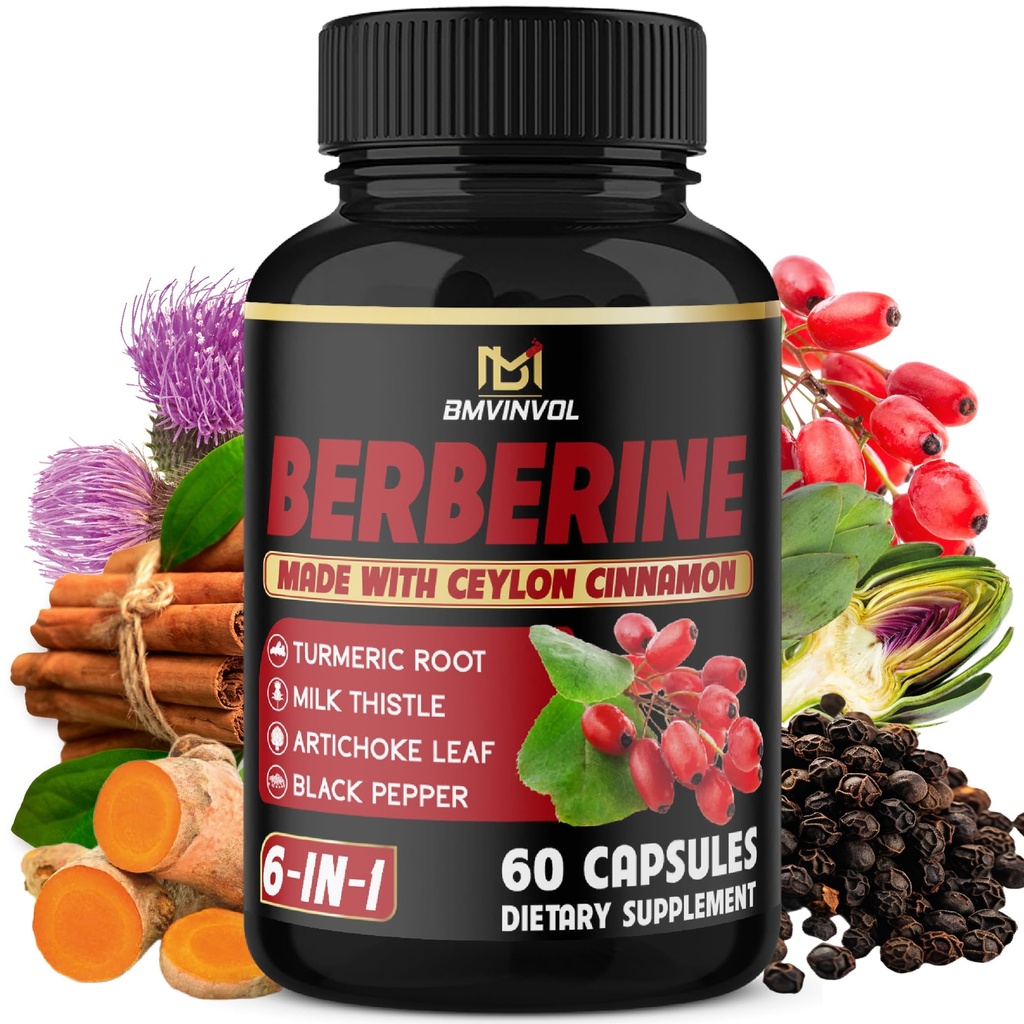 Berberina cu scorțișoară Ceylon, Turmeric, Mulge, Anghinare, Pepper negru - 60 Conte - Pachet de 1
