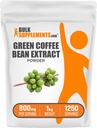 BulkSupplements Green Bean Extract de pulbere - Green Bean Suplimente - Suport energetic, Gluten gratuit, 800 mg pe servire, 1kg (2,2 lbs) (Pachet de 1)