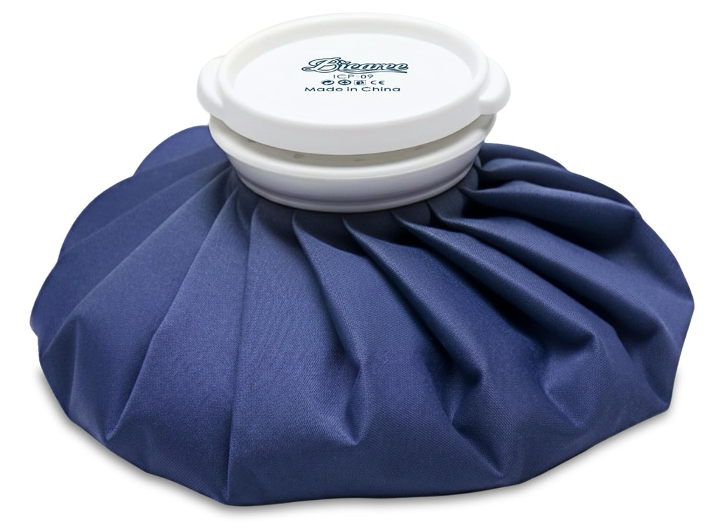 BICAREE Ice Pack pentru leziuni Reutilizabile, Ice Bags Hot Water Bag pentru terapie fierbinte și rece și durere de relief cu capac, fără-scurgere Elastice sac de gheață respirabil, dimensiunea 9"
